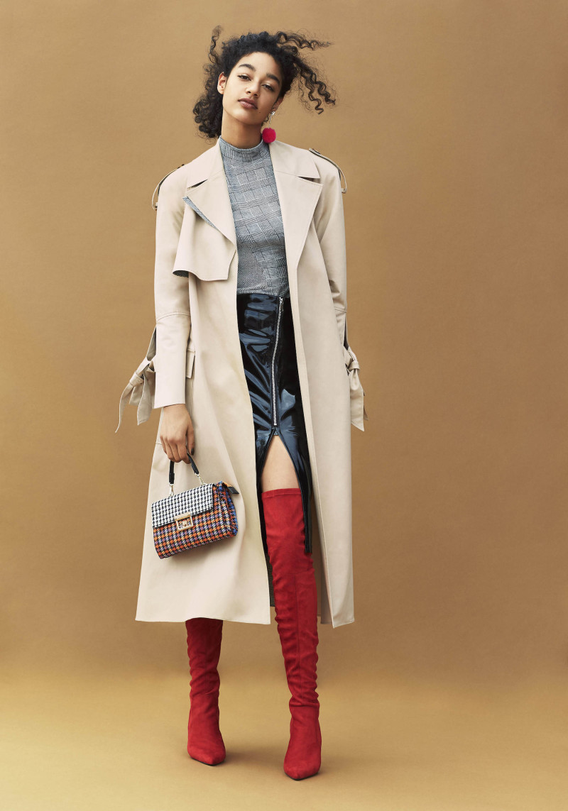 Damaris Goddrie featured in  the River Island advertisement for Autumn/Winter 2017