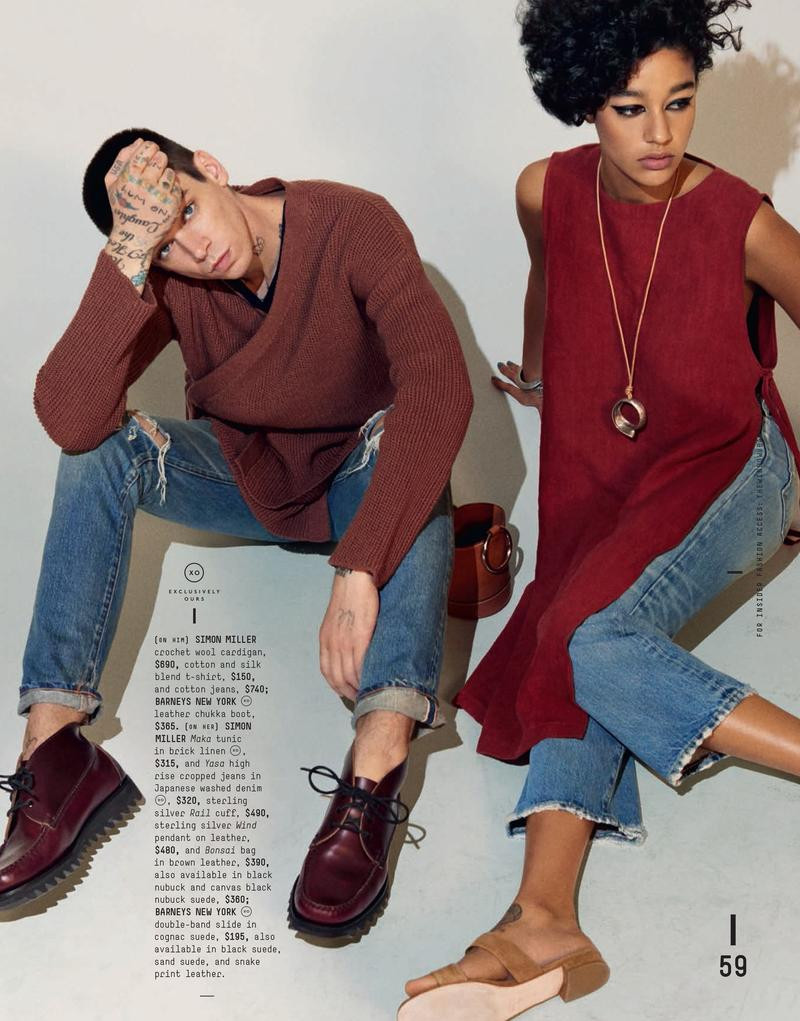 Damaris Goddrie featured in  the Barneys New York Woman The Window advertisement for Spring 2016