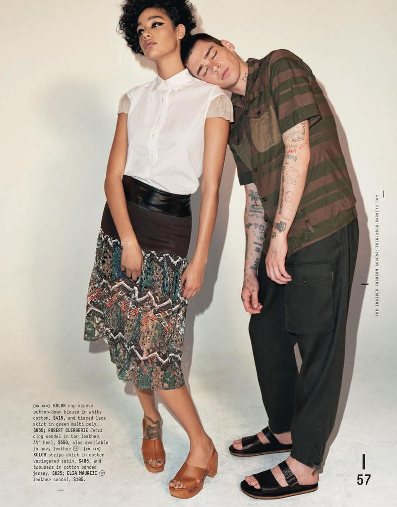 Damaris Goddrie featured in  the Barneys New York Woman The Window advertisement for Spring 2016