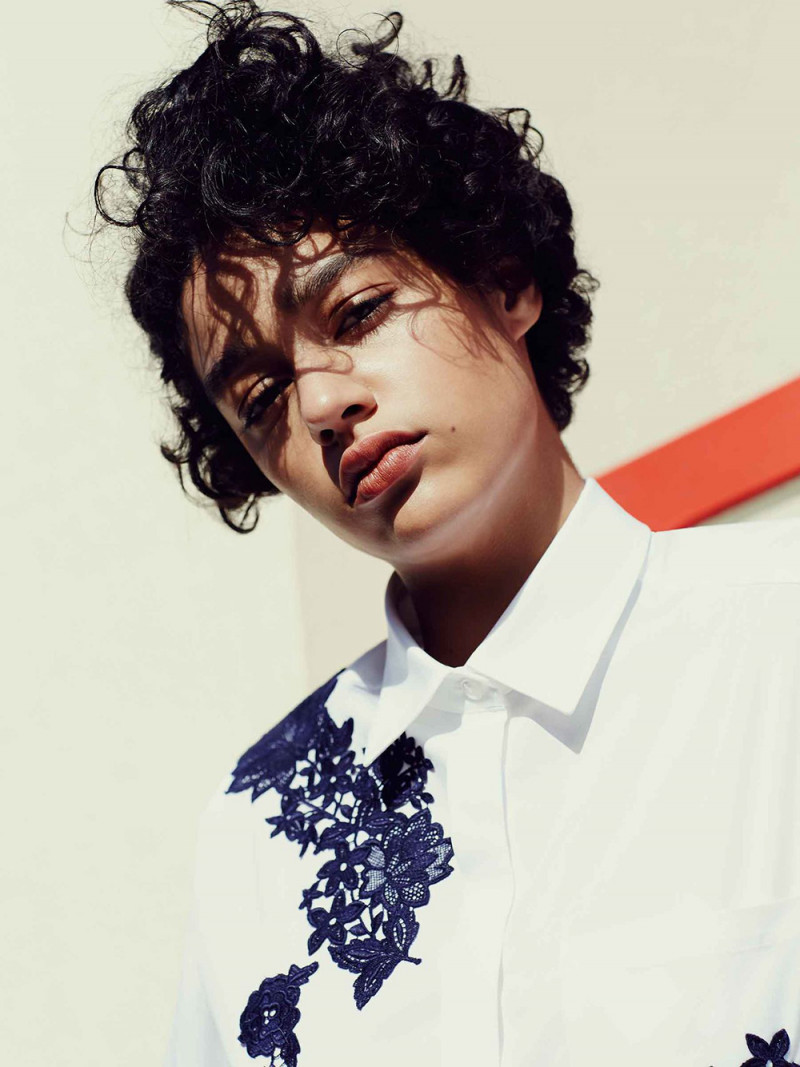 Damaris Goddrie featured in  the Sportmax Code advertisement for Spring/Summer 2016