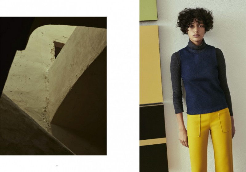 Damaris Goddrie featured in  the M. Martin advertisement for Pre-Fall 2016