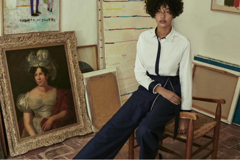 Damaris Goddrie featured in  the M. Martin advertisement for Pre-Fall 2016