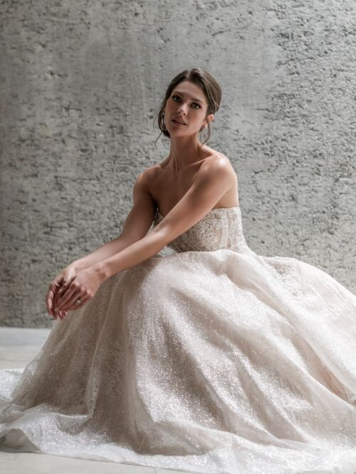 Angelina Pirtskhalava featured in  the Allure Bridals catalogue for Spring/Summer 2023