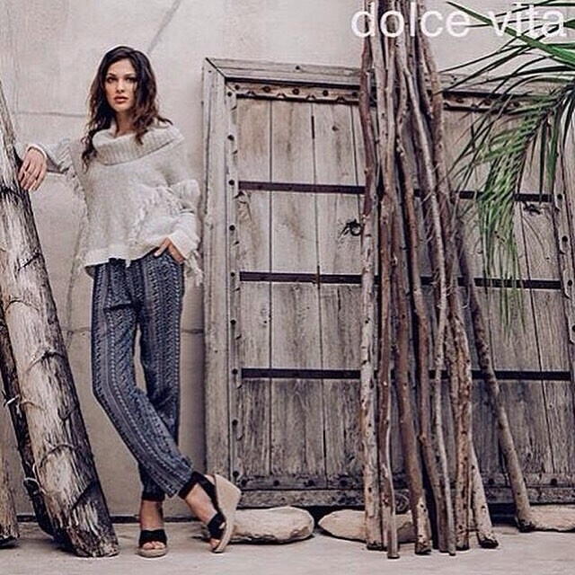 Angelina Pirtskhalava featured in  the Dolce Vita advertisement for Spring/Summer 2023