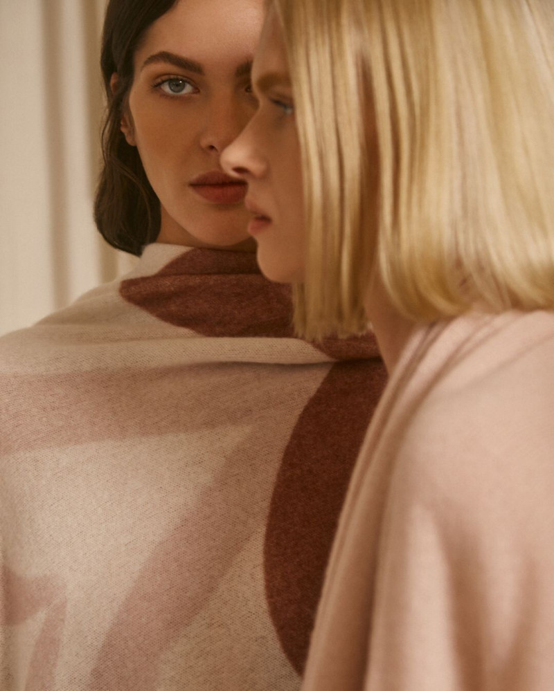 Angelina Pirtskhalava featured in  the Naked Cashmere advertisement for Spring/Summer 2023