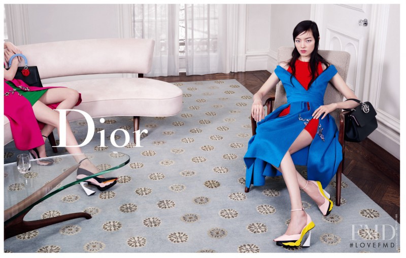 Fei Fei Sun featured in  the Christian Dior advertisement for Autumn/Winter 2014