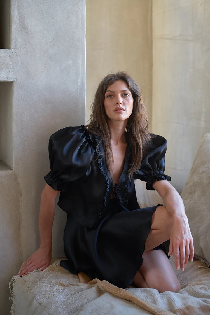 Angelina Pirtskhalava featured in  the Selkie catalogue for Spring/Summer 2023