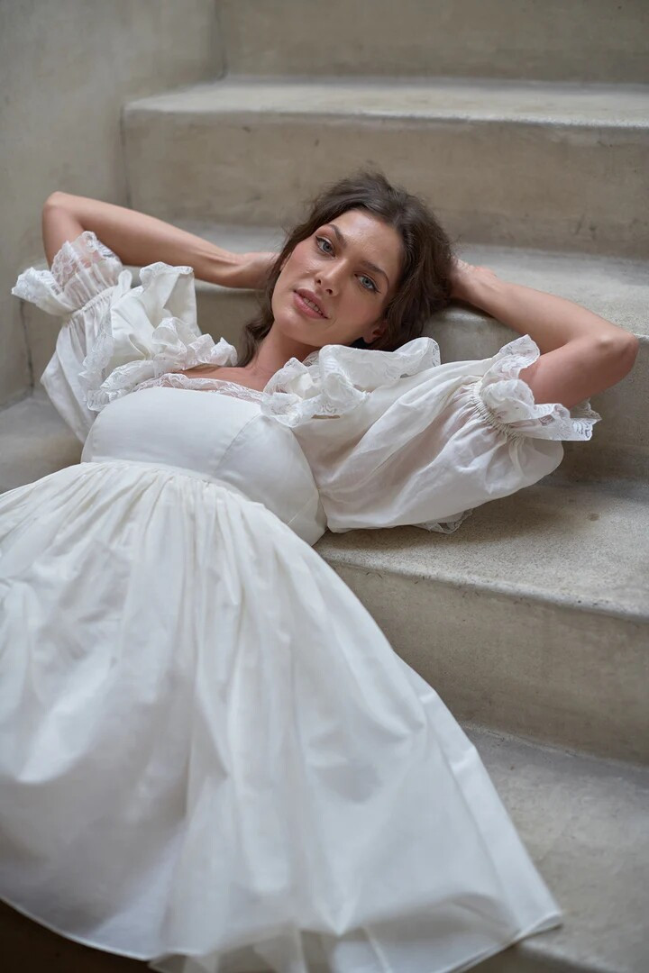 Angelina Pirtskhalava featured in  the Selkie catalogue for Spring/Summer 2023