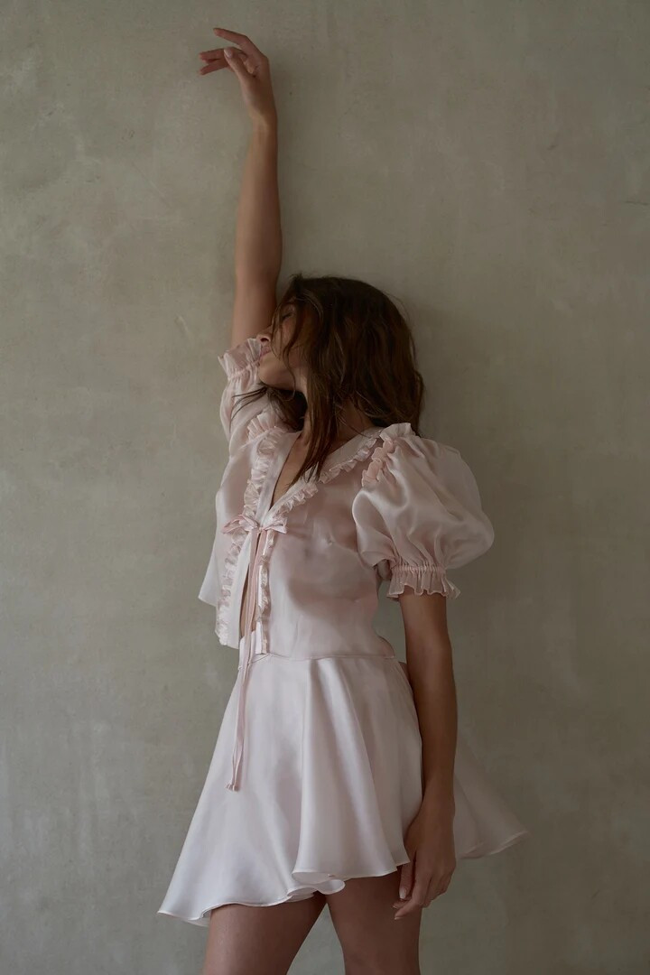 Angelina Pirtskhalava featured in  the Selkie catalogue for Spring/Summer 2023