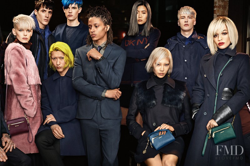 Dorith Mous featured in  the DKNY advertisement for Autumn/Winter 2014
