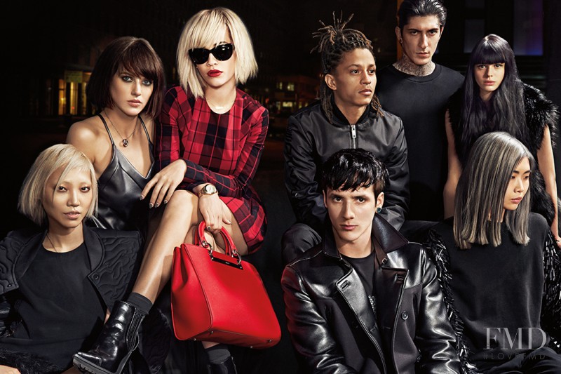Eliza Cummings featured in  the DKNY advertisement for Autumn/Winter 2014