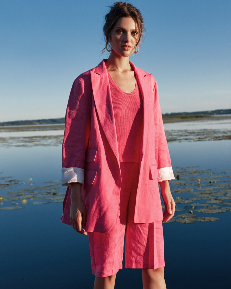 Angelina Pirtskhalava featured in  the Gasanova advertisement for Spring/Summer 2023