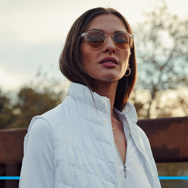 Angelina Pirtskhalava featured in  the GGblue Luxe Sport advertisement for Spring/Summer 2023