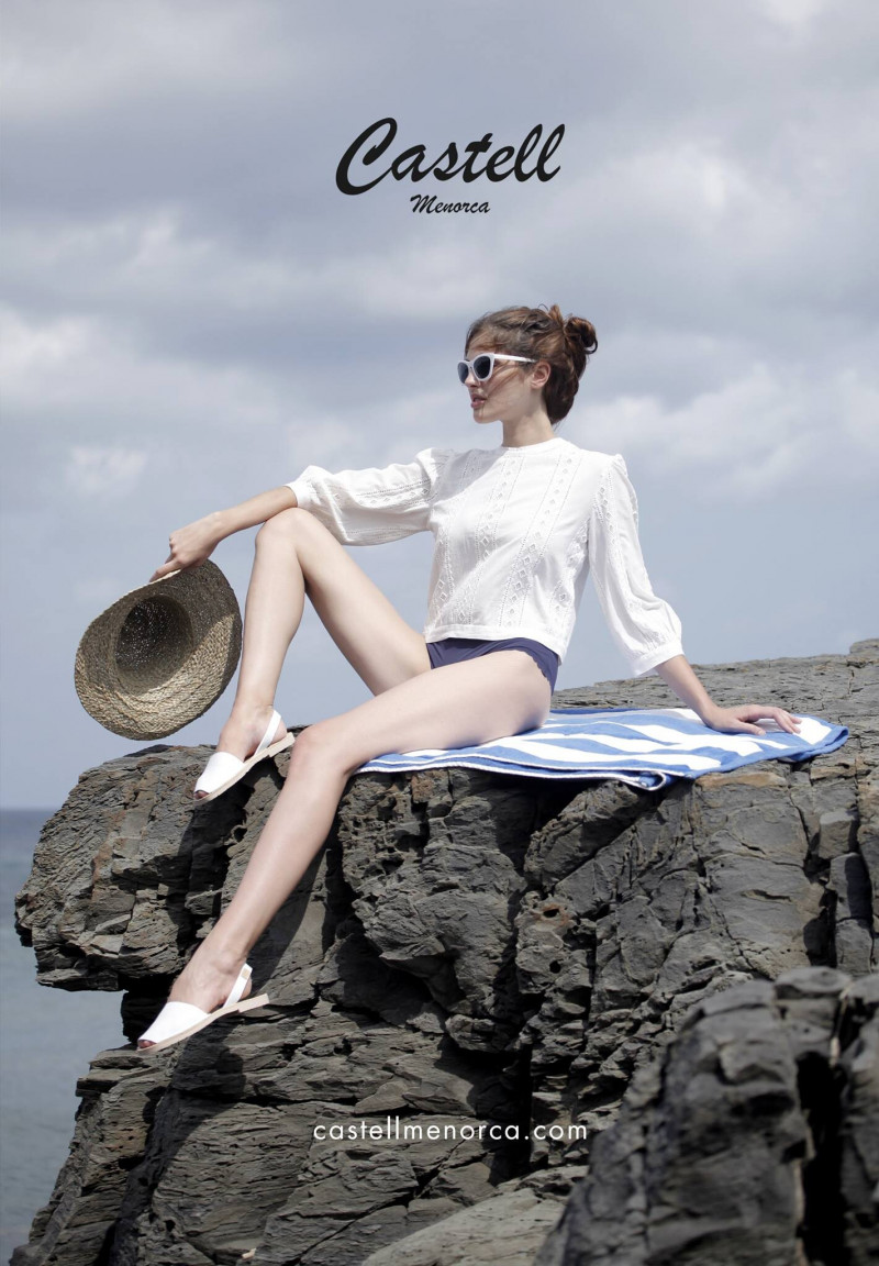 Angelina Pirtskhalava featured in  the Castell Menorca advertisement for Spring/Summer 2023