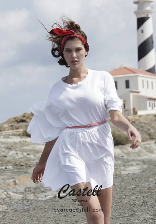 Angelina Pirtskhalava featured in  the Castell Menorca advertisement for Spring/Summer 2023