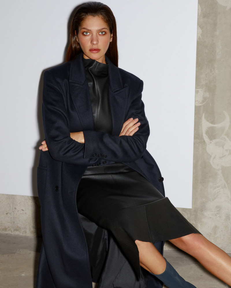 Angelina Pirtskhalava featured in  the A.M.G. Brand lookbook for Autumn/Winter 2021