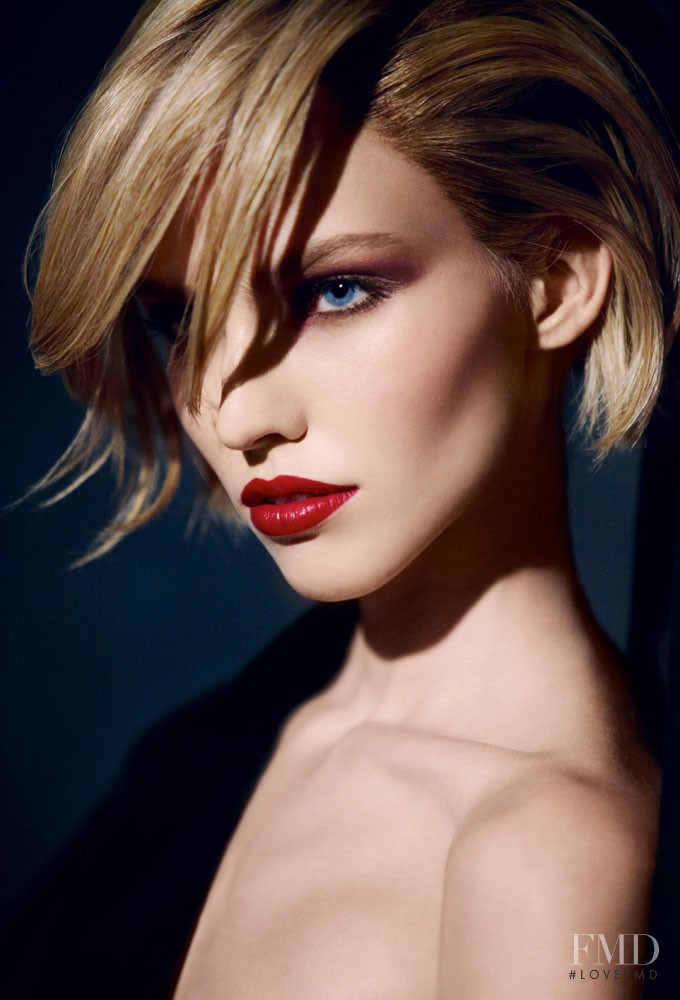 Sasha Luss featured in  the Dior Beauty advertisement for Autumn/Winter 2014