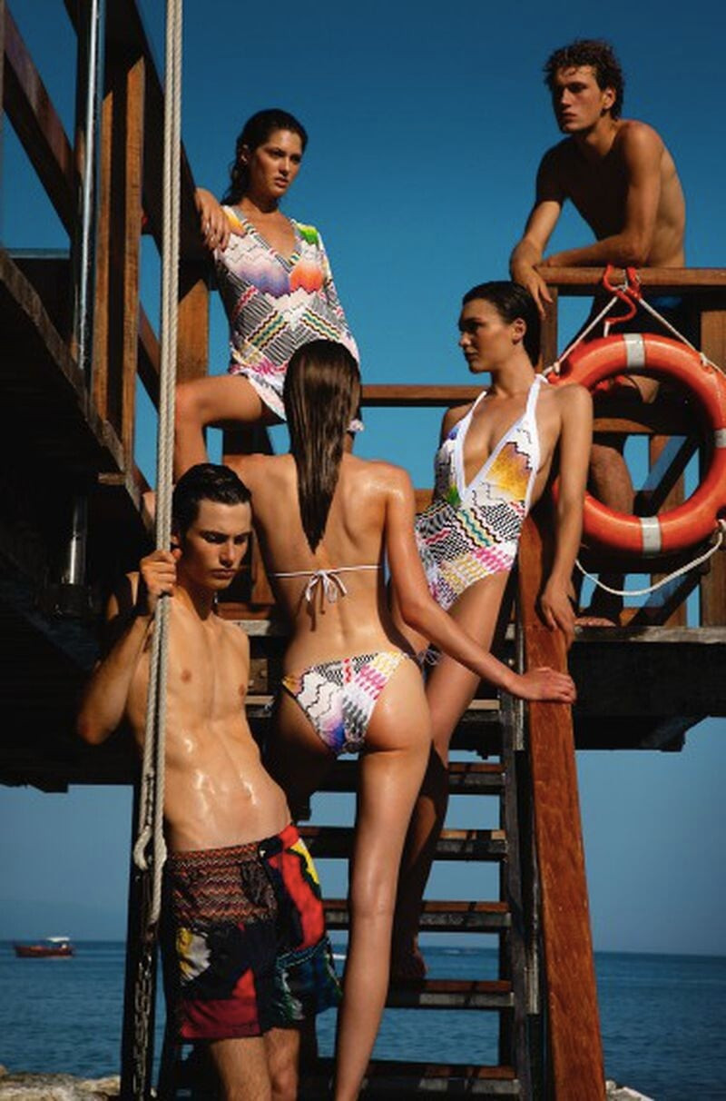 Angelina Pirtskhalava featured in  the Missoni Swim advertisement for Spring/Summer 2023