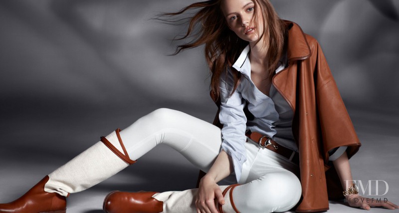 Esther Heesch featured in  the Massimo Dutti The Equestrian Collection advertisement for Spring/Summer 2014