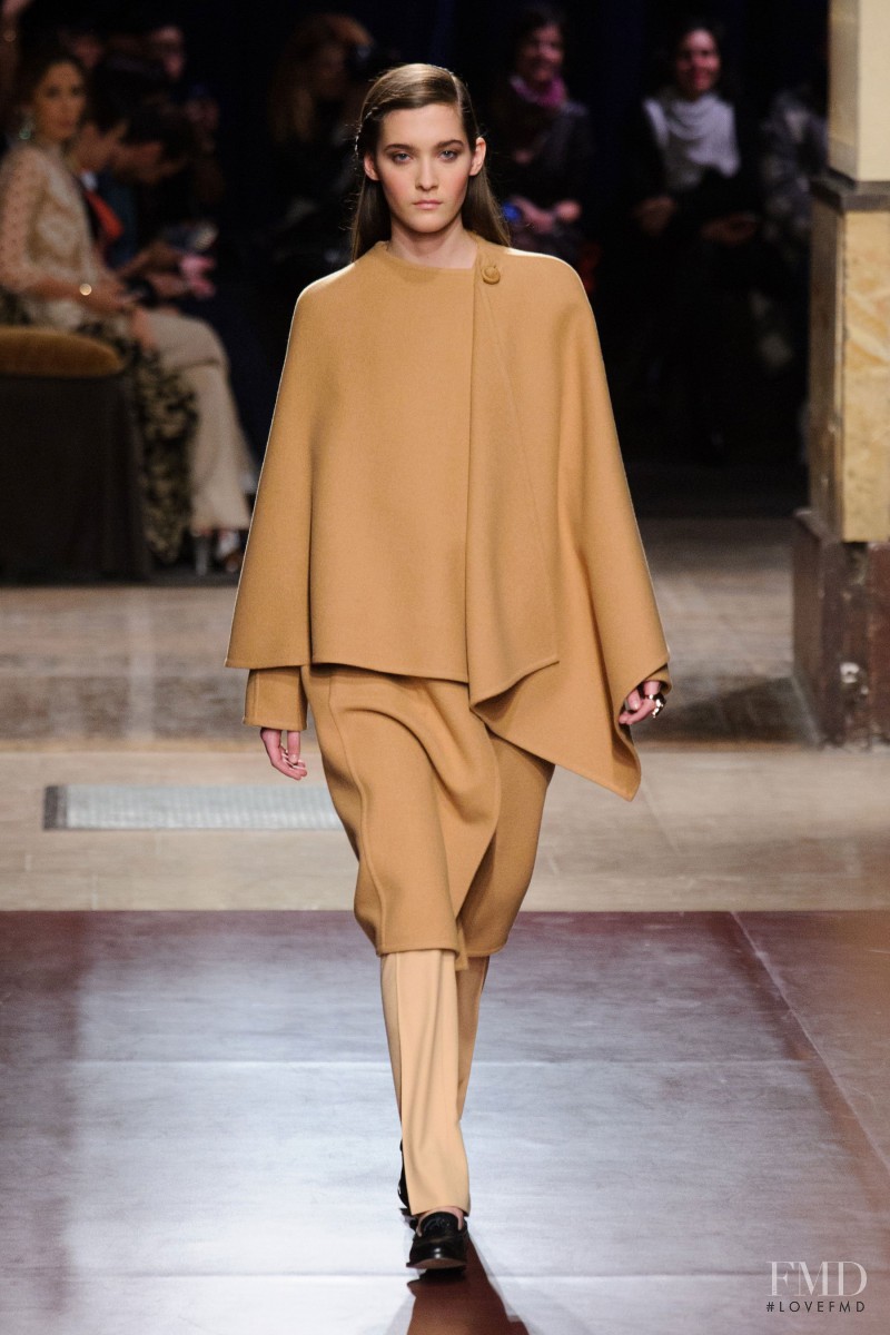 Emma Waldo featured in  the Hermès fashion show for Autumn/Winter 2014