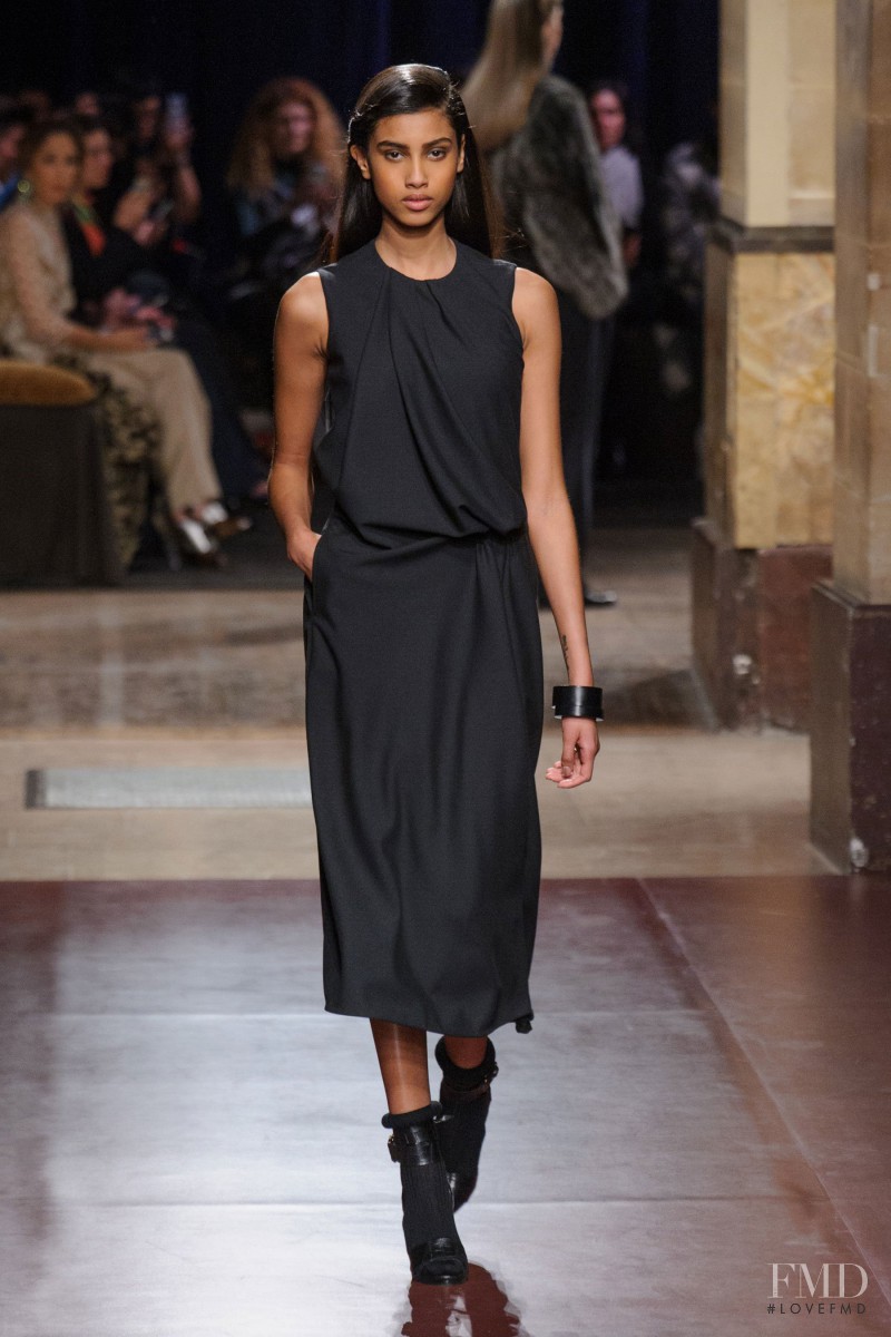 Imaan Hammam featured in  the Hermès fashion show for Autumn/Winter 2014