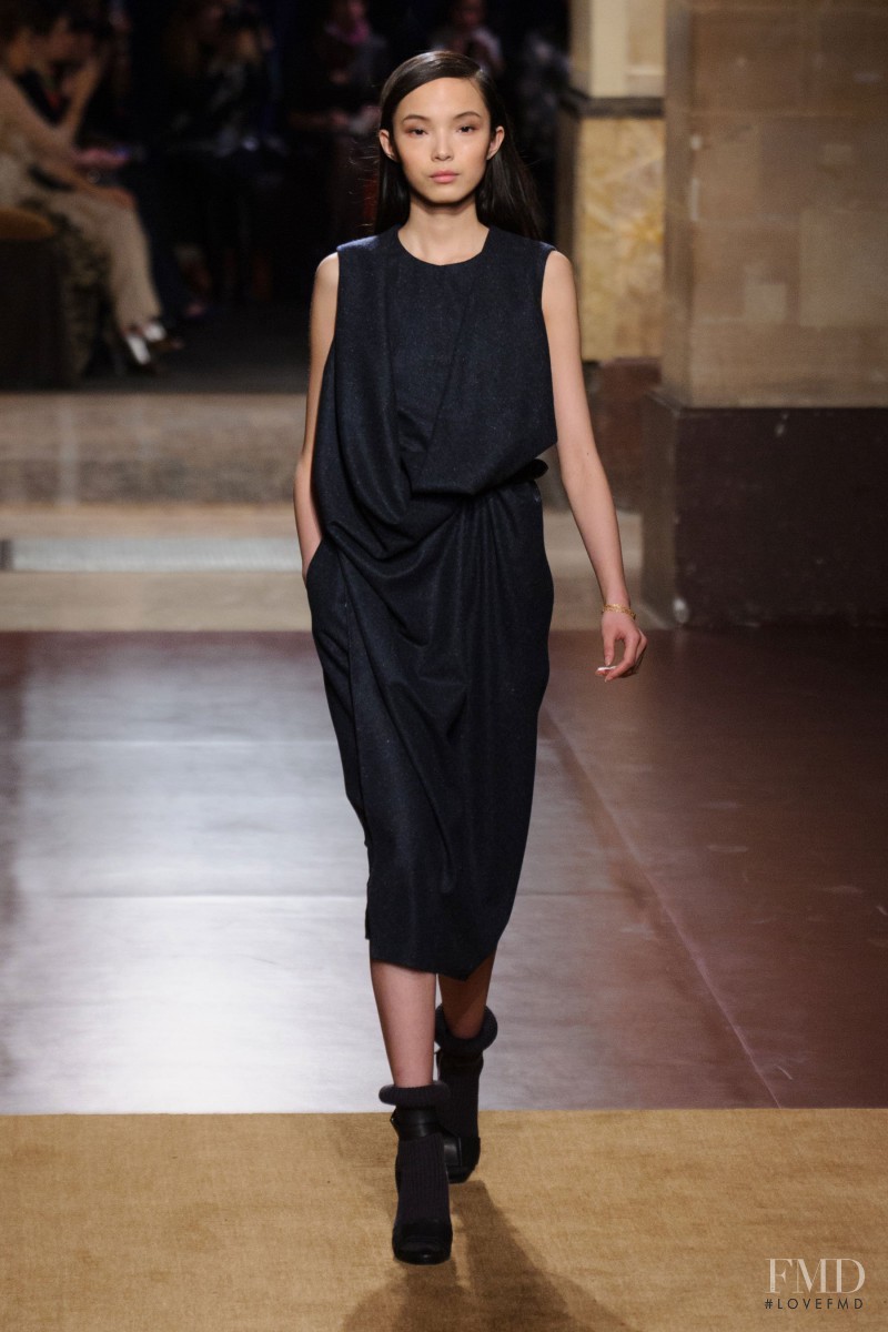 Xiao Wen Ju featured in  the Hermès fashion show for Autumn/Winter 2014