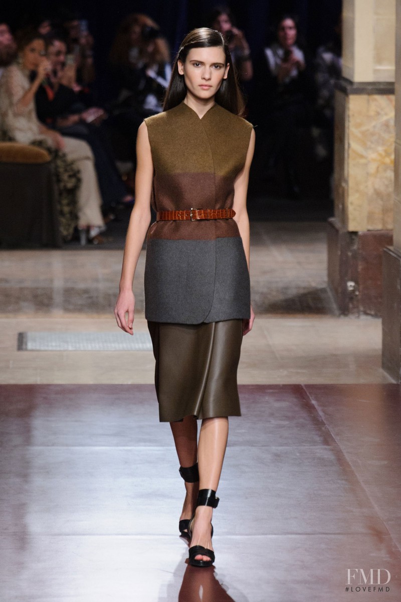 Iana Godnia featured in  the Hermès fashion show for Autumn/Winter 2014