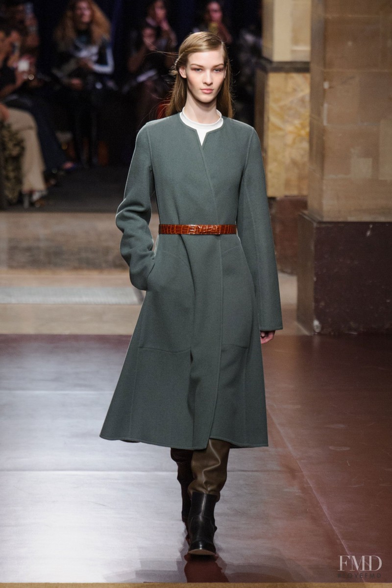 Elena Bartels featured in  the Hermès fashion show for Autumn/Winter 2014