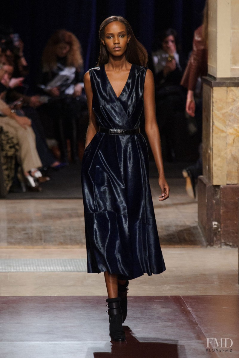 Leila Ndabirabe featured in  the Hermès fashion show for Autumn/Winter 2014