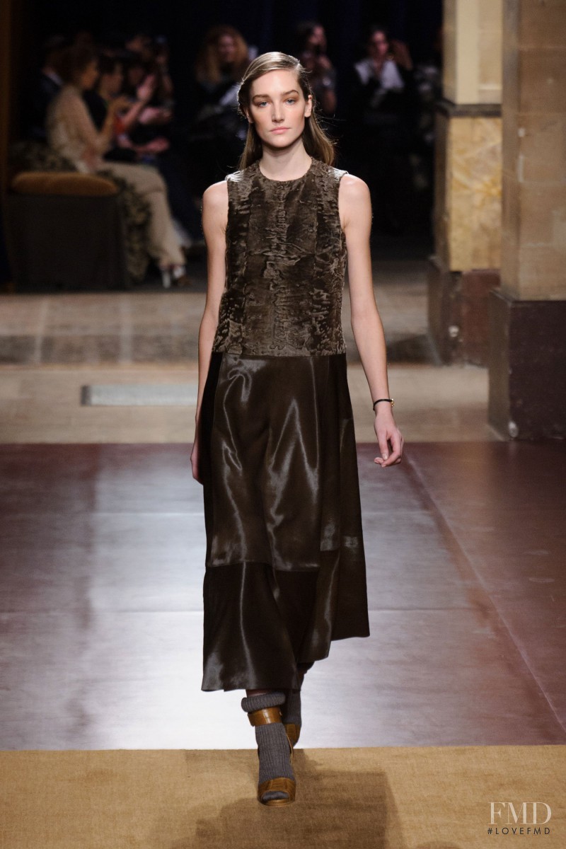 Joséphine Le Tutour featured in  the Hermès fashion show for Autumn/Winter 2014