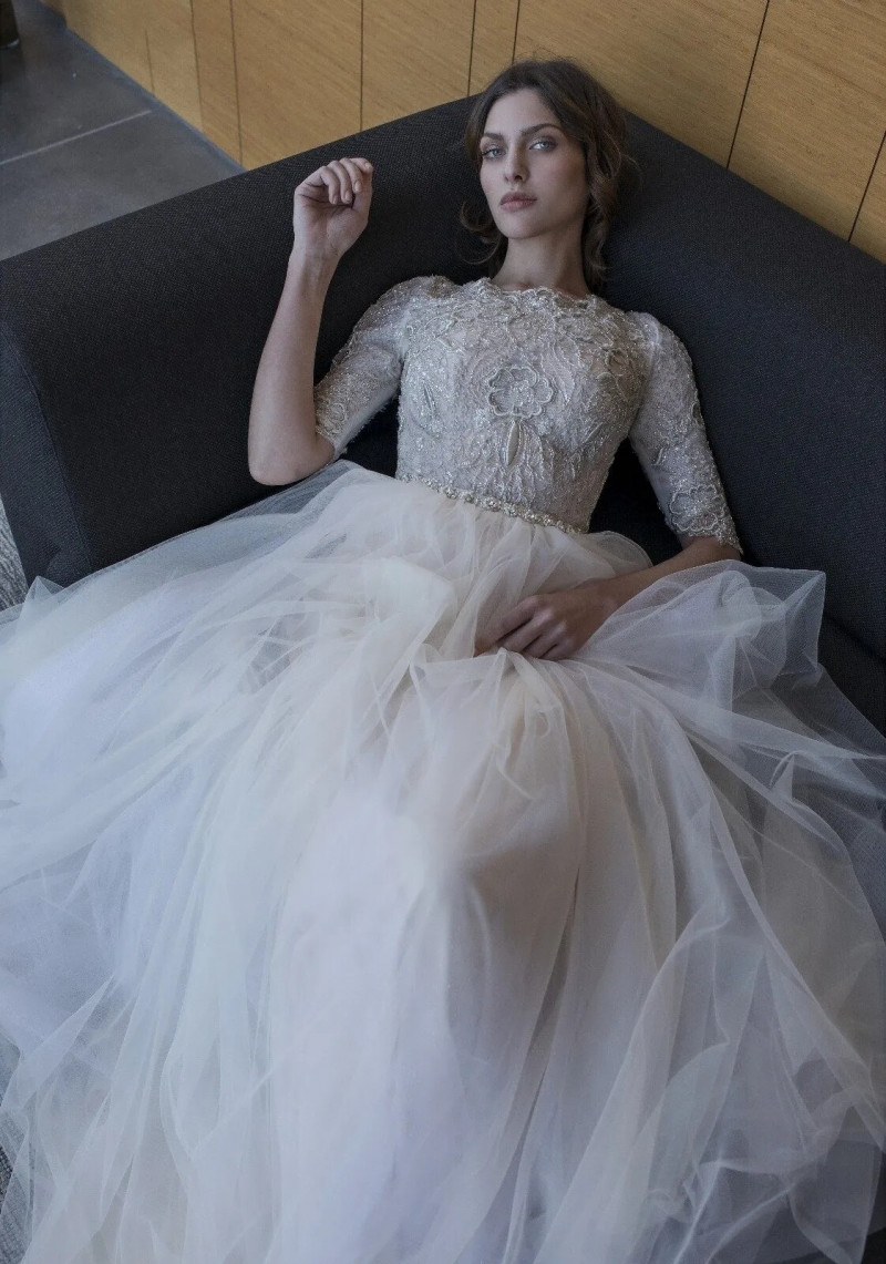 Angelina Pirtskhalava featured in  the Narkis Bridal lookbook for Spring/Summer 2018