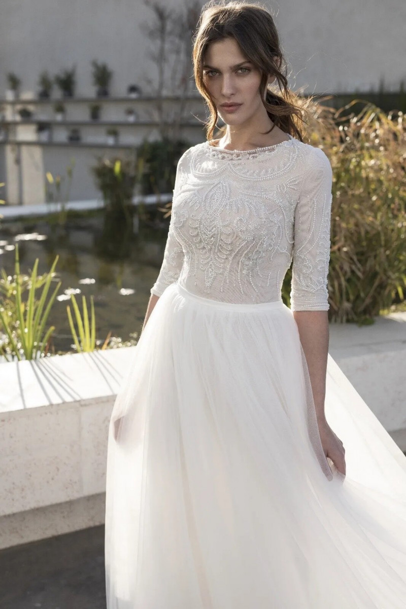 Angelina Pirtskhalava featured in  the Narkis Bridal lookbook for Spring/Summer 2018