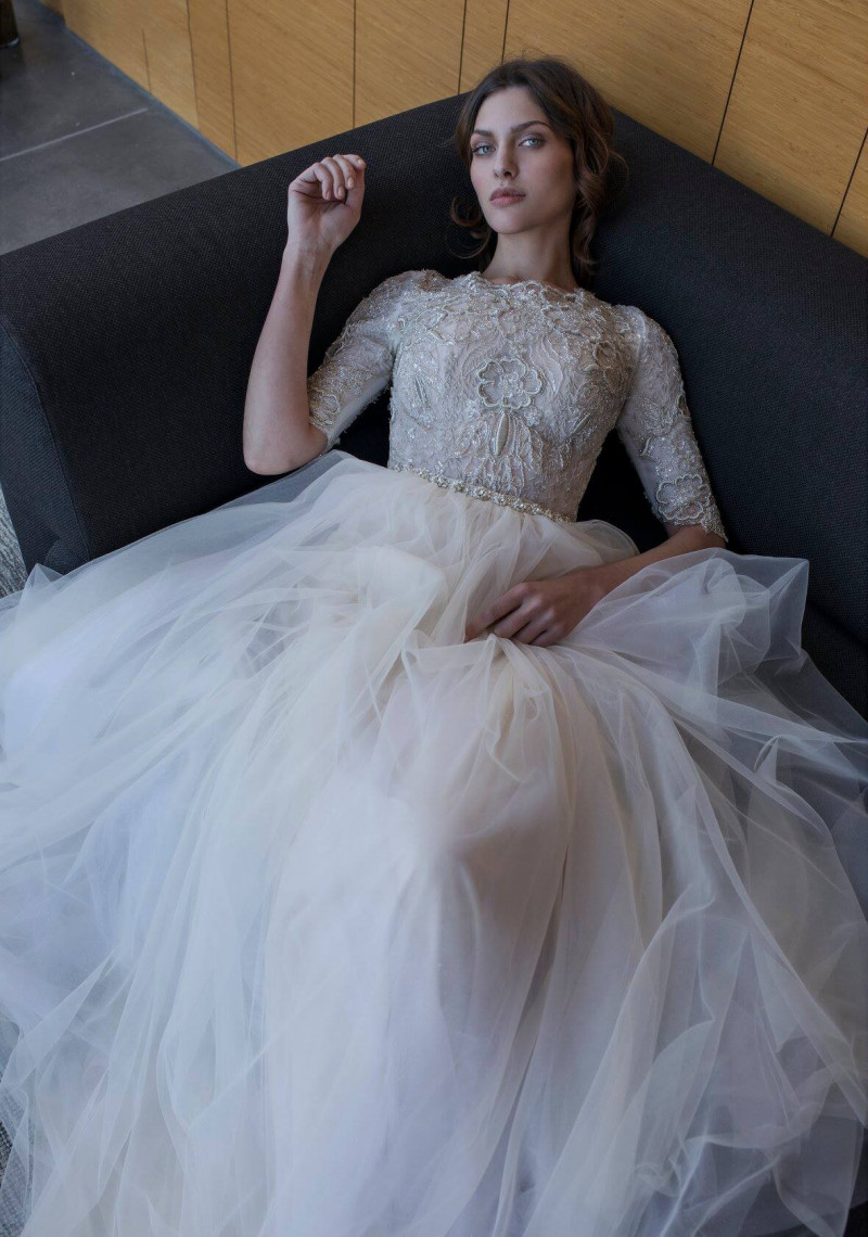 Angelina Pirtskhalava featured in  the Narkis Bridal lookbook for Spring/Summer 2018