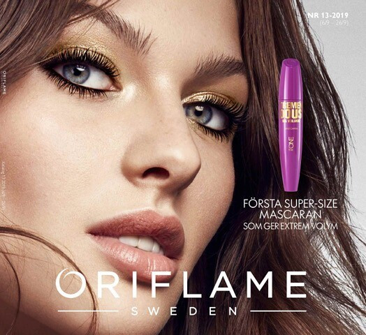 Angelina Pirtskhalava featured in  the Oriflame advertisement for Autumn/Winter 2019