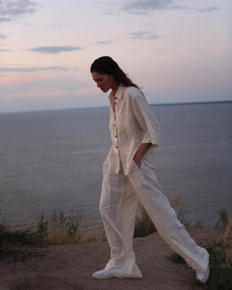 Angelina Pirtskhalava featured in  the Day In Linen lookbook for Autumn/Winter 2020