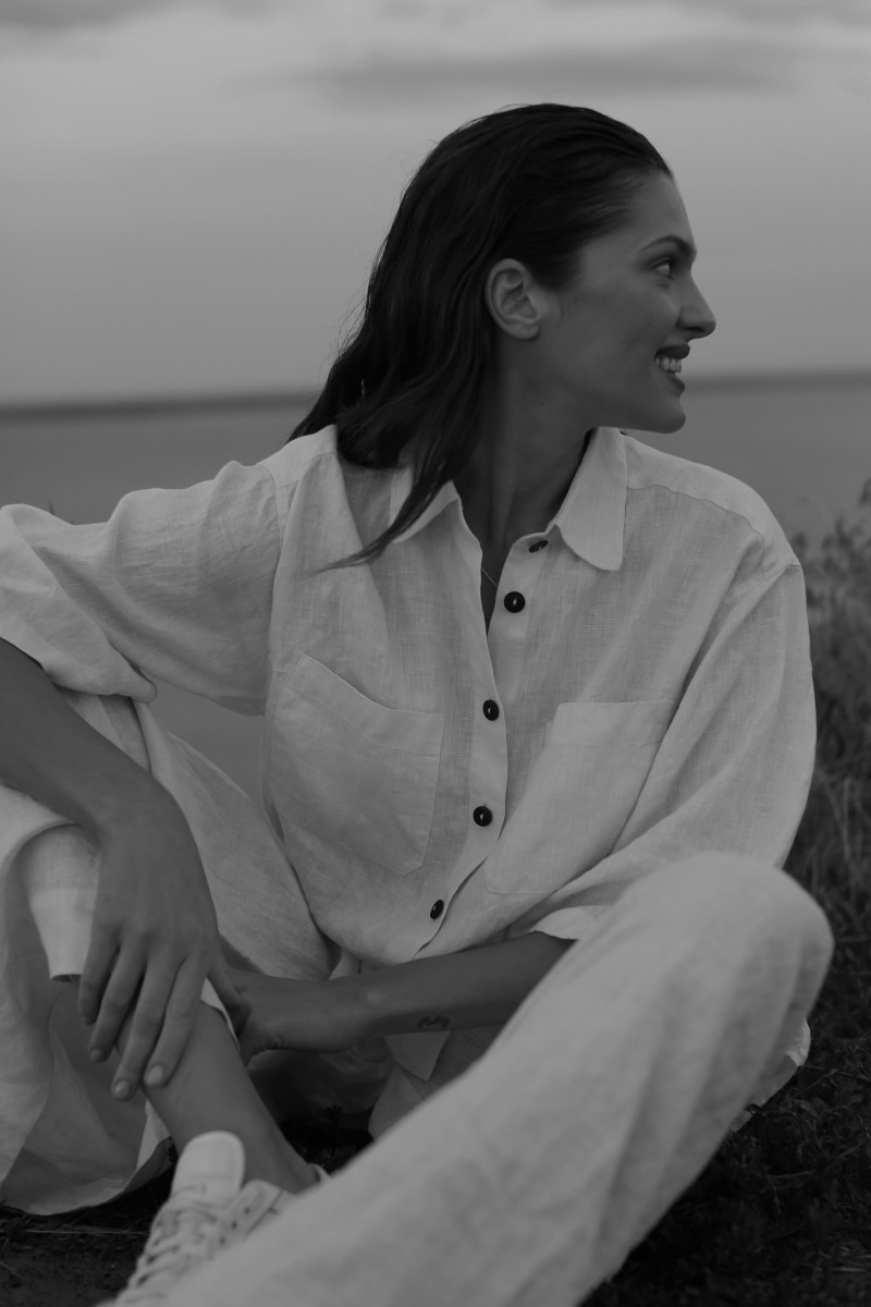 Angelina Pirtskhalava featured in  the Day In Linen lookbook for Autumn/Winter 2020