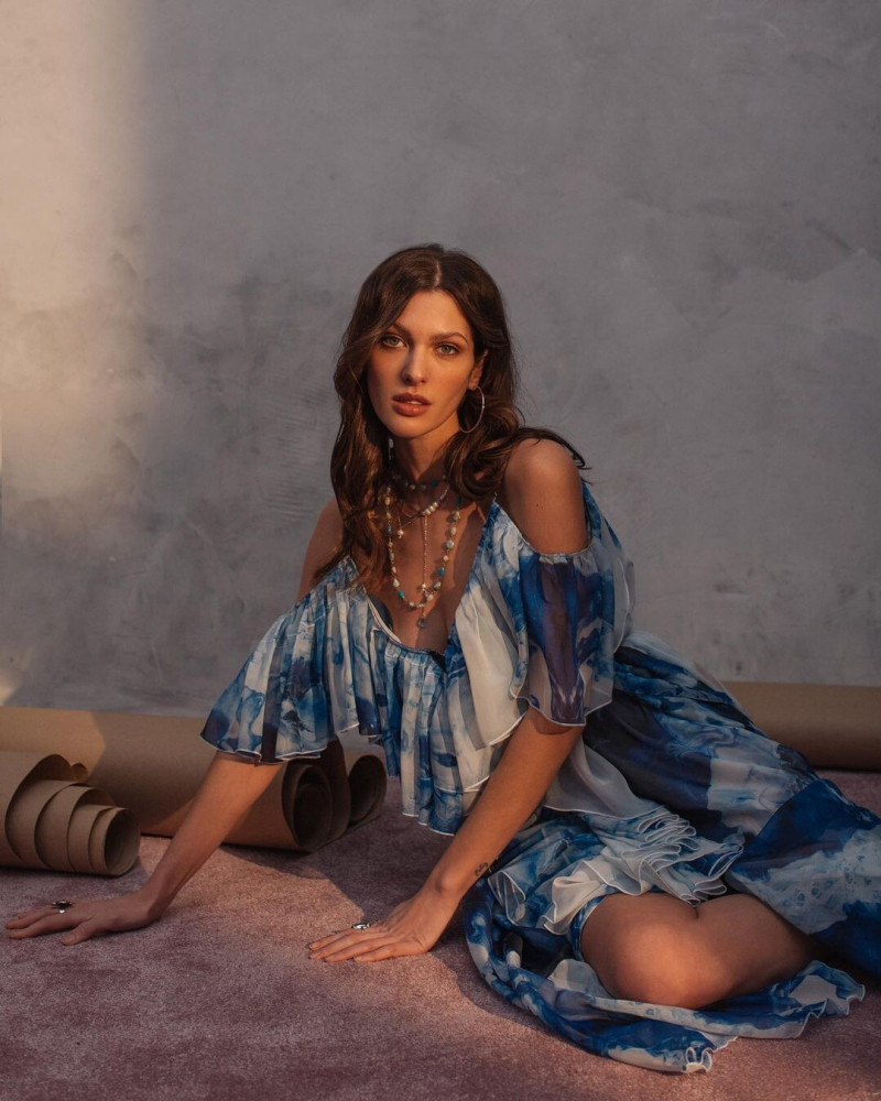 Angelina Pirtskhalava featured in  the Overthesea advertisement for Spring/Summer 2021