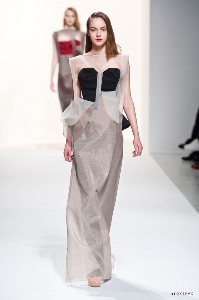 Alma Durand featured in  the Hussein Chalayan fashion show for Autumn/Winter 2014