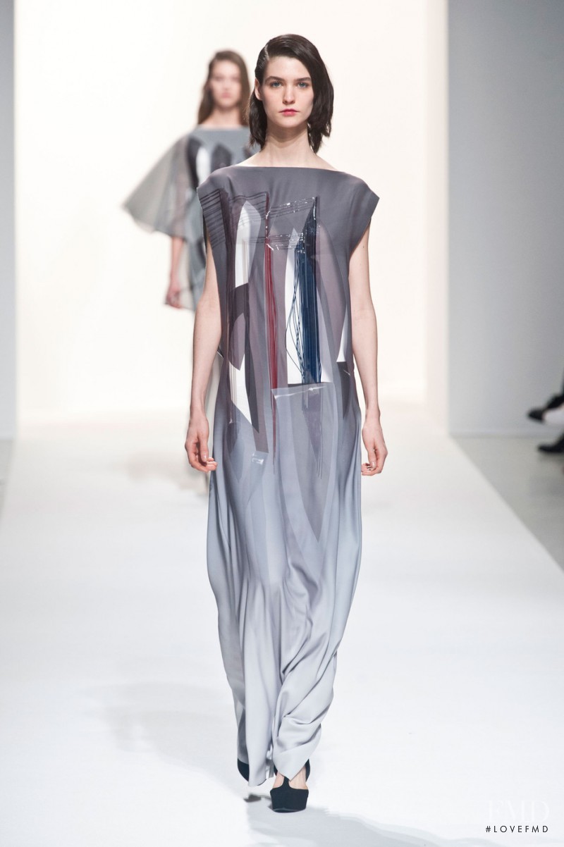 Manon Leloup featured in  the Hussein Chalayan fashion show for Autumn/Winter 2014