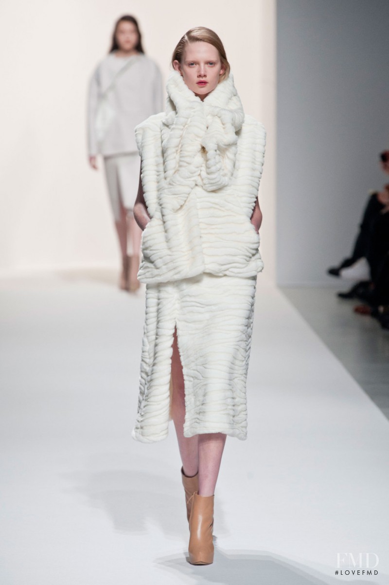 Holly Rose Emery featured in  the Hussein Chalayan fashion show for Autumn/Winter 2014