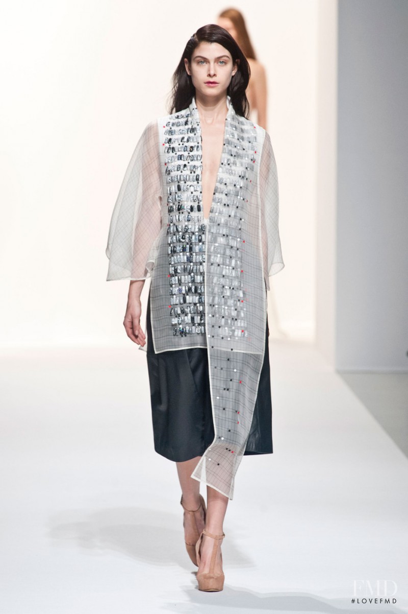 Pamela Bernier featured in  the Hussein Chalayan fashion show for Autumn/Winter 2014