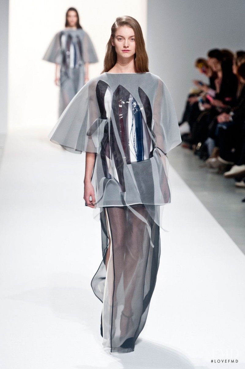 Iris van Berne featured in  the Hussein Chalayan fashion show for Autumn/Winter 2014