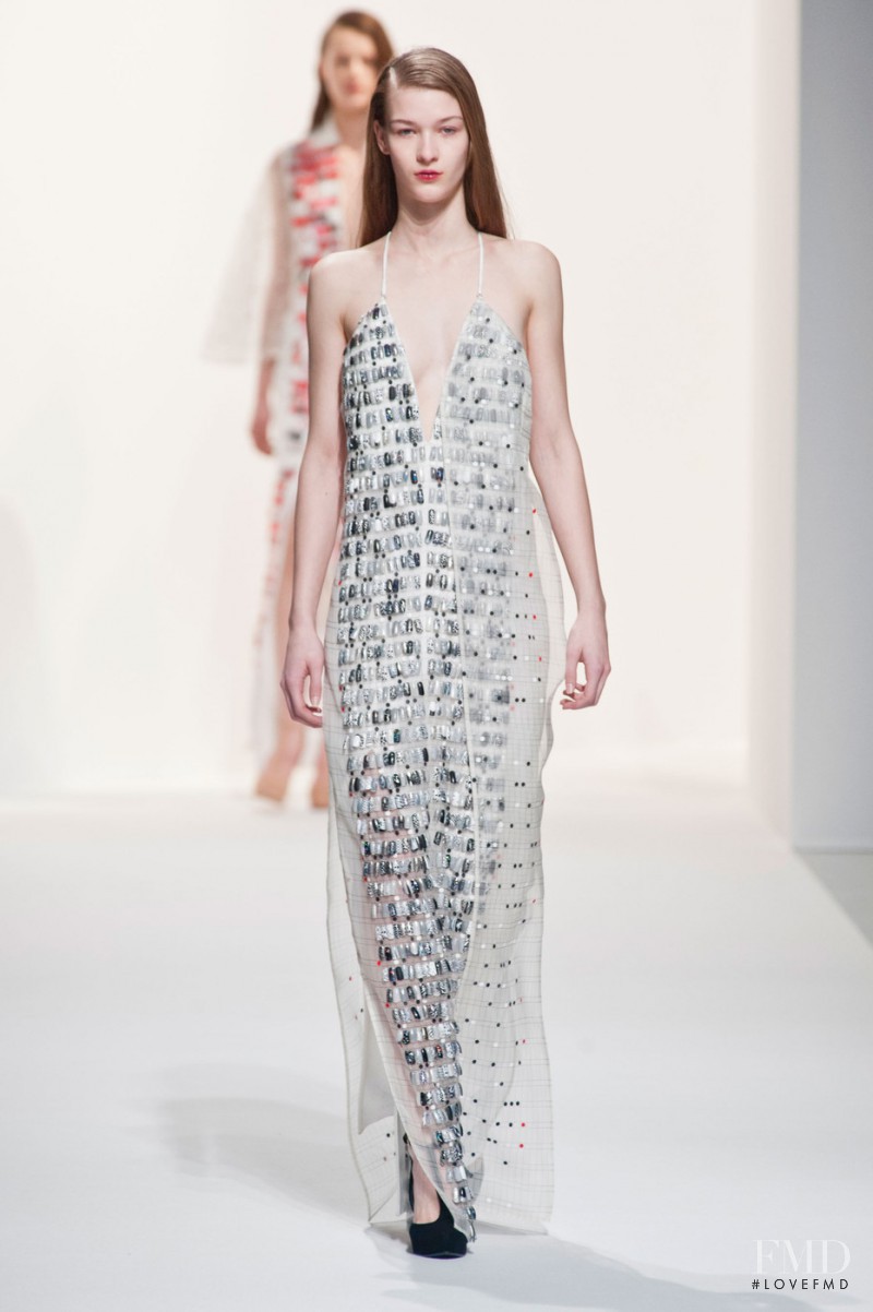 Elena Bartels featured in  the Hussein Chalayan fashion show for Autumn/Winter 2014