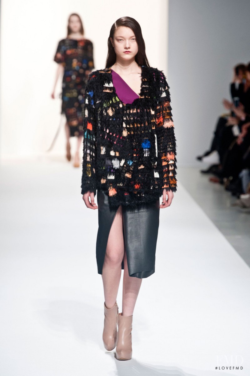 Yumi Lambert featured in  the Hussein Chalayan fashion show for Autumn/Winter 2014