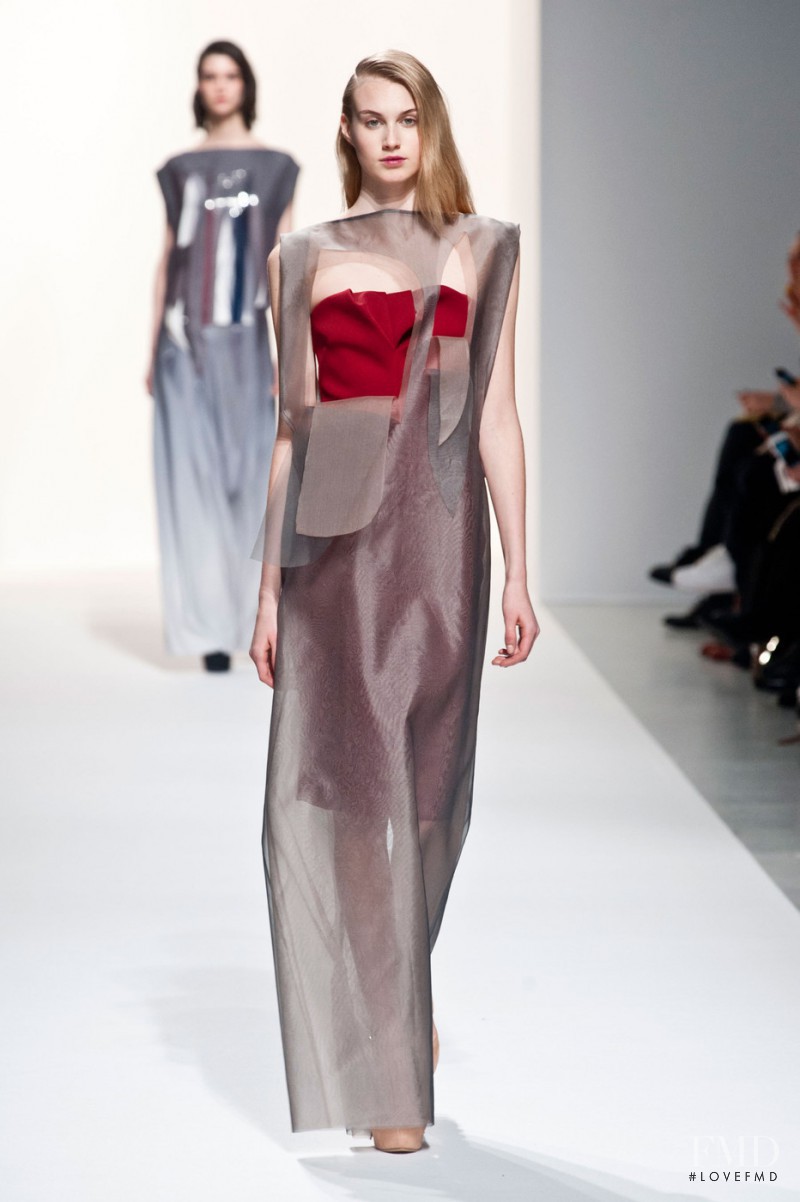 Dauphine McKee featured in  the Hussein Chalayan fashion show for Autumn/Winter 2014