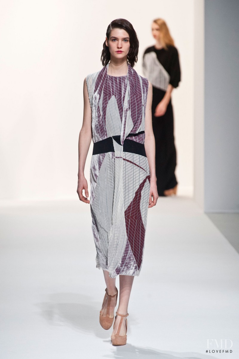 Manon Leloup featured in  the Hussein Chalayan fashion show for Autumn/Winter 2014