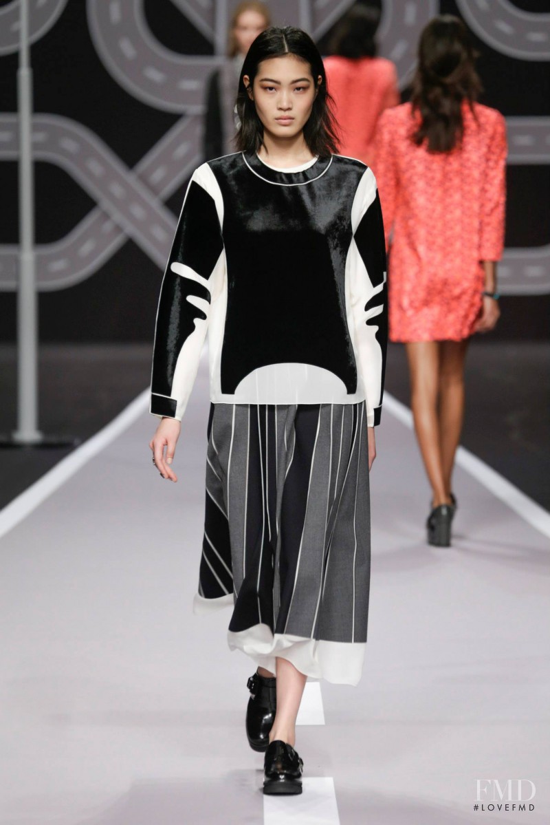 Chiharu Okunugi featured in  the Viktor & Rolf fashion show for Autumn/Winter 2014