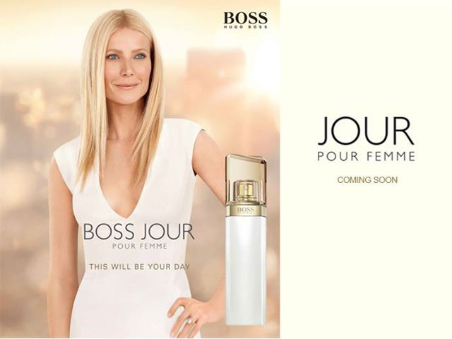 Gwyneth Paltrow featured in  the Boss by Hugo Boss Jour Pour Femme Fragrance advertisement for Autumn/Winter 2013