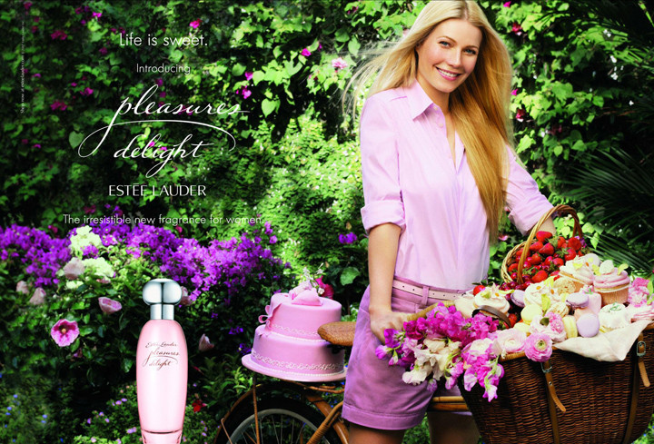 Gwyneth Paltrow featured in  the Estée Lauder Pleasure Delight Fragrance advertisement for Spring/Summer 2010