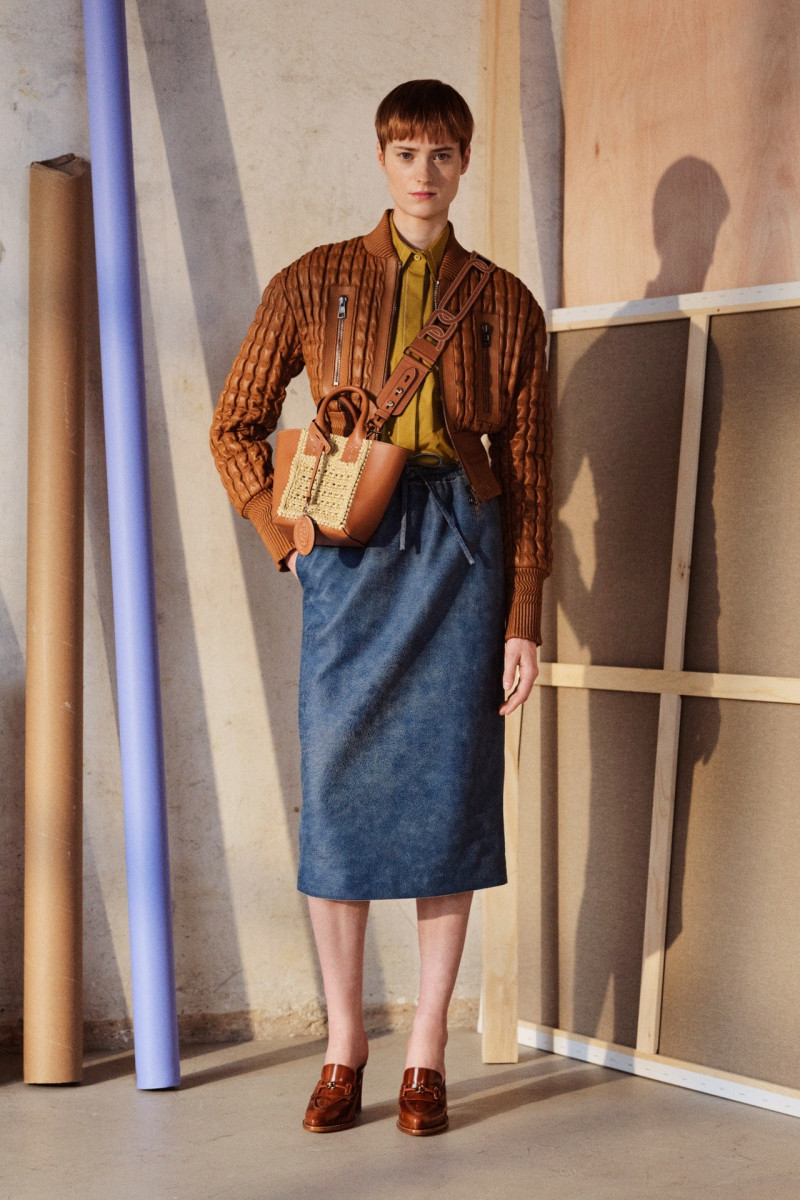 Meerle Haket featured in  the Tod\'s lookbook for Resort 2024